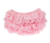 Pink Lace Ruffle Diaper Cover