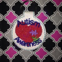Heart Autism Puzzle Piece Key Fob