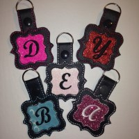 Quartrefoil Alphabet Key Fobs